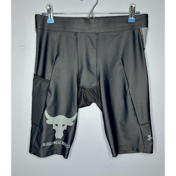 Under Armour Project Rock Iso-Chill Compression Shorts Pants Mens XL Gym Workout - Picture 1 of 14
